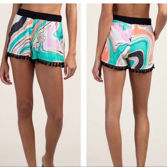 Trina Turk Nazare Swim Cover-Up Tassel Shorts Size XXS - Picture 1 of 7